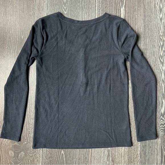 New With Tags Loft super soft Gray Jersey knit Henley Sweater. Women’s small - Picture 8 of 10